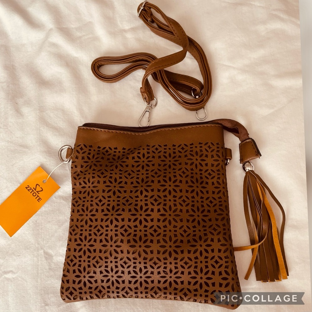 Sharp looking small tote bag (8”x 7”x 0.5”), Brand new